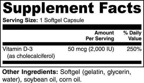 Gorilla Labs FX Vitamin D3 2,000 IU