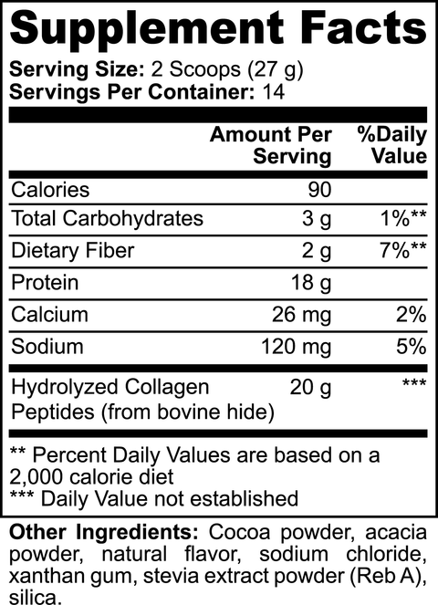 Gorilla Labs FX Grass-Fed Collagen Peptides Powder (Chocolate)