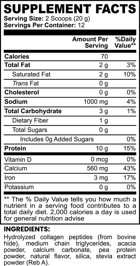 Gorilla Labs FX Grass-Fed Collagen Creamer (Vanilla)