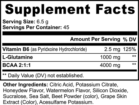 Gorilla Labs FX BCAA Post Workout Powder (Honeydew/Watermelon)